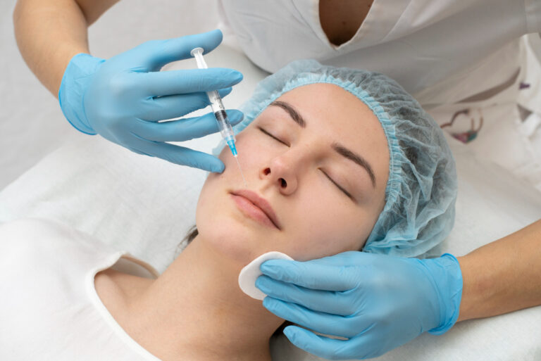 Dermal filler treatment being administered to restore facial volume and enhance natural features in Northshore