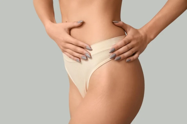 Skin tightening treatment results showing firm abdomen and smooth waist.