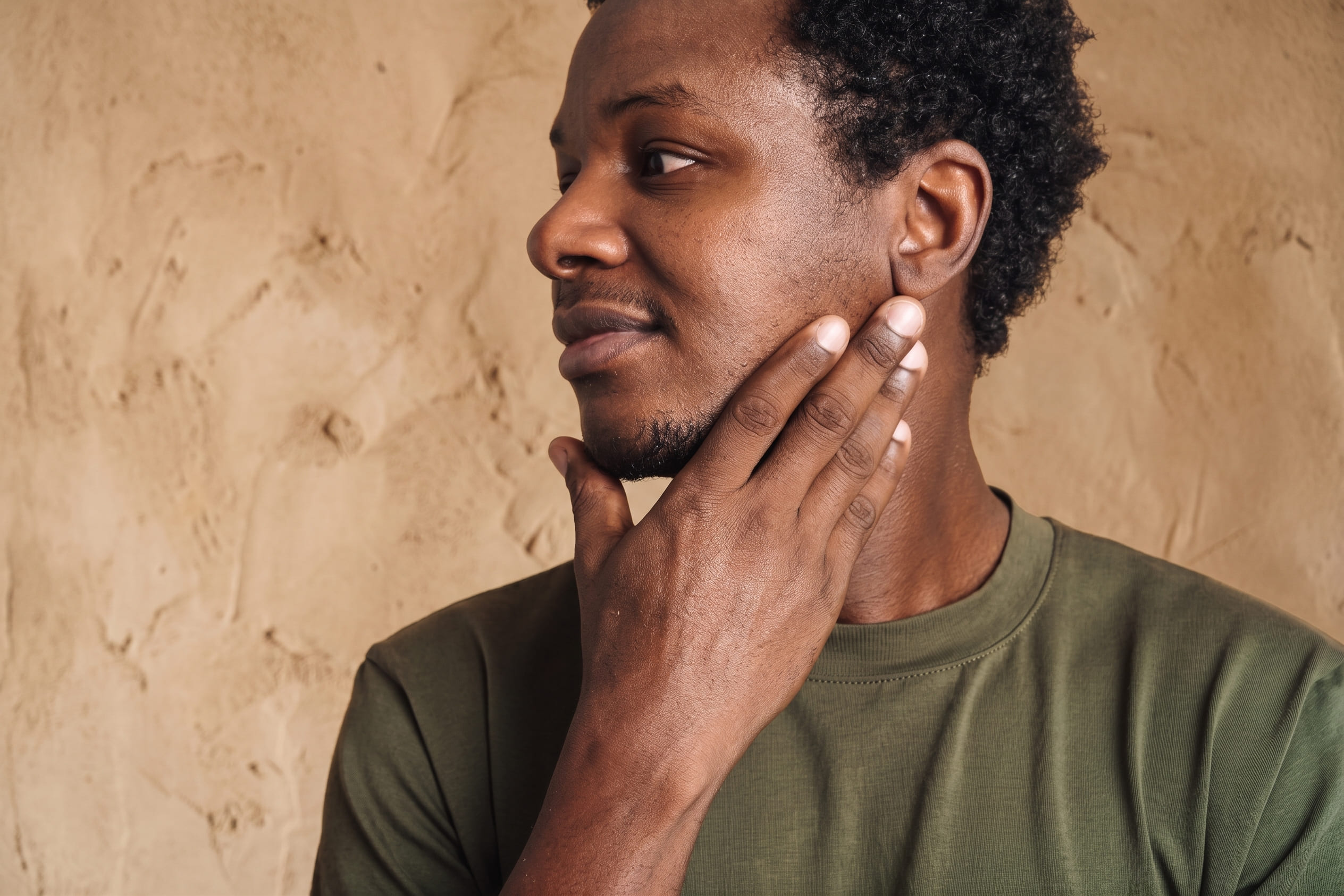 Close up of the chin and jawline, the area treated with Kybella injections.